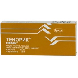 Тенорик таб п.п.о. 100мг 25мг N28 бл ПК <14*2>