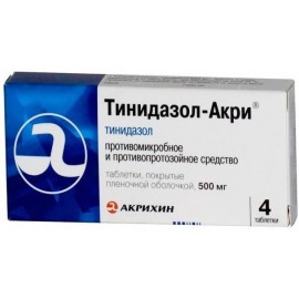 Тинидазол-Акри таб п.п.о. 500мг N4 уп кнт-яч ПК