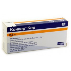 Конкор Кор таб п.п.о. 2,5мг N30 бл ПК