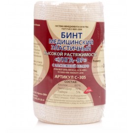 Бинт компрессионный ВР УНГА-ВР (С-305) Lycra мед эласт застёж велкро цв бел 8см х 3,5м