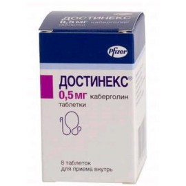 Достинекс таб 0,5мг N8 фл ПК