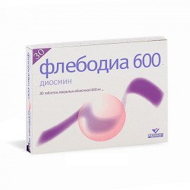 Флебодиа 600 таб п.п.о. 600мг N30 бл ПК <15*2>