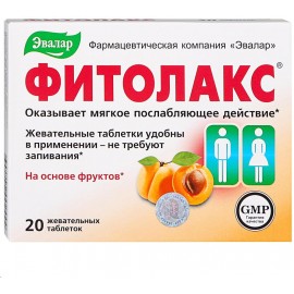 ФИТОЛАКС ЭВАЛАР таб жев вкус фруктов 0,5г N20 бл ПК