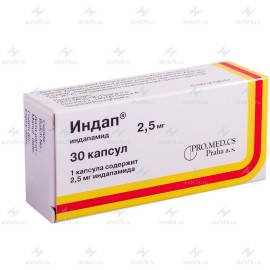 Индап капс 2,5мг N30 бл ПК <10*3>