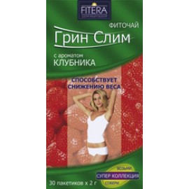Грин Слим FITERA Фиточай с ароматом Клубника 2г N30 фильт-пак ПК
