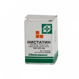 Нистатин таб п.п.о. 500000ЕД N20 уп кнт-яч ПК <10*2>