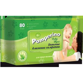 Салфетки влажные Pamperino Детские с экстрактом Алоэ Вера N80 уп с клап