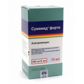 Сумамед форте пор д/сусп д/внут пр 200мг/5мл 16,74г N1 фл (мерн лож/шпр) ПК