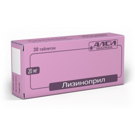 Лизиноприл-АЛСИ таб 20мг N30 уп кнт-яч ПК <10*3>