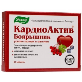 КардиоАктив боярышник ЭВАЛАР таб 0,56г N40 бл ПК