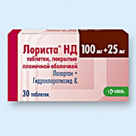 Лориста НД таб п.п.о. 25мг 100мг N30 бл ПК