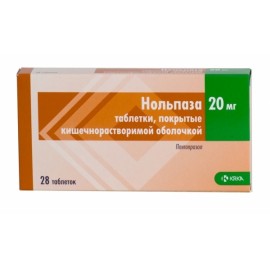 Нольпаза таб кишечнораств п.п.о. 20мг N28 бл ПК <14*2>