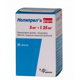 Нолипрел А форте таб п.п.о. 5мг 1,25мг N30 фл ПК