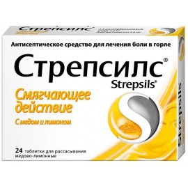 Стрепсилс таб д/рассас (медово-лимонные) N24 бл ПК