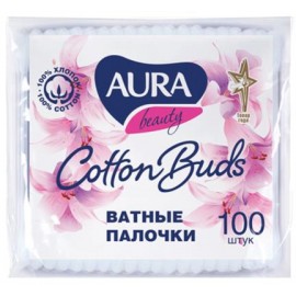 Ватные палочки AURA Beauty N100 пак ПЭ