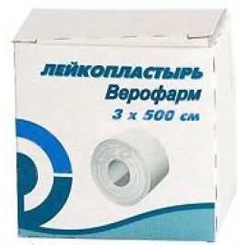 ЛЕЙКОПЛАСТЫРЬ ФИКСИРУЮЩИЙ "ВЕРОФАРМ" 3 Х 500СМ N1 КАТУШКА УП КАРТОН