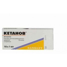 Кетанов р-р для в/в и в/м вв 30мг/мл 1мл N10 амп ПК