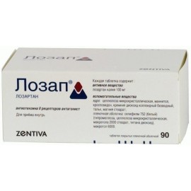 Лозап таб п.п.о. 100мг N90 бл ПК <10*9>