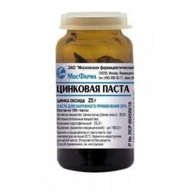 Цинковая паста д/наружн пр 25% 25г N1 бан темн стек