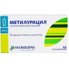 МЕТИЛУРАЦИЛ СУПП РЕКТ 0,5Г N10 УП КНТ-ЯЧ ПК <5*2>