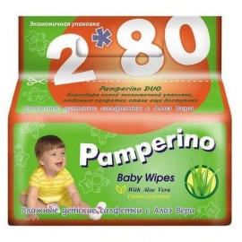 Салфетки влажные Pamperino Детские с экстрактом Алоэ Вера N160 уп <80*2>