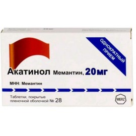 Акатинол Мемантин таб п.п.о. 20мг N28 бл ПК <14*2>