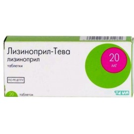 Лизиноприл-Тева таб 20мг N20 бл ПК <10*2>