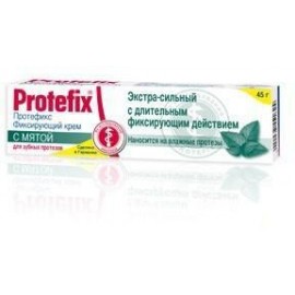 Крем для фиксации зубных протезов Protefix экстра-сильный с Мятой 47г 40мл