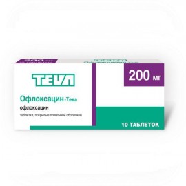 Офлоксацин-Тева таб п.п.о. 200мг N10 бл ПК