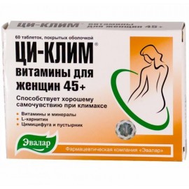 ЦИ-КЛИМ ЭВАЛАР витамины для женщин 45+ таб 0,56г N60 бл ПК