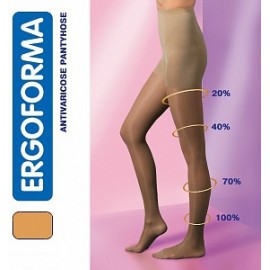 Колготки компресс 2 кл ERGOFORMA (121) 23-32 мм рт ст цв телесн р.3