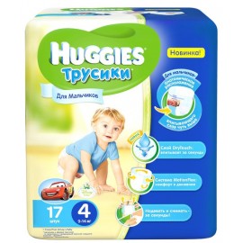 Подгузники детские Huggies трусики Для Мальчиков р.4 (9-14кг) N17 уп