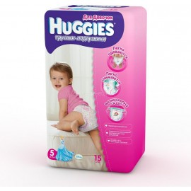 Подгузники детские Huggies трусики Для Девочек р.5 (13-17кг) N15 уп