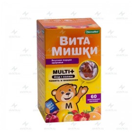 ВитаМишки Multi+ йод+холин пастил жев 2400мг N60 бан ПК