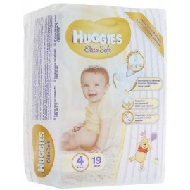 Подгузники детские Huggies Elite Soft р.4 (8-14кг) N19 уп