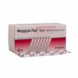 Феррум Лек таб жев 100мг N90 бл ПК <10*9>