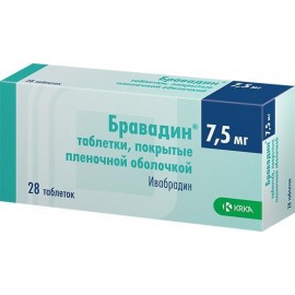Бравадин таб п.п.о. 7,5мг N28 уп кнт-яч ПК <14*2>