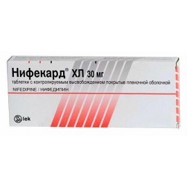 Нифекард ХЛ таб пролонг высв п.п.о. 30мг N60 бл ПК <10*6>