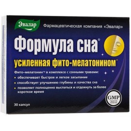Формула Сна ЭВАЛАР усиленная фито-мелатонином капс 350мг N30 бл ПК