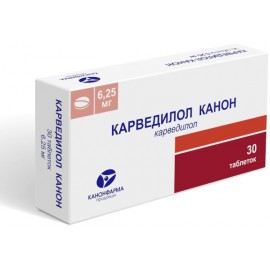 Карведилол Канон таб 6,25мг N30 уп кнт-яч ПК