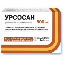 Урсосан Форте таб п.п.о. 500мг N100 бл ПК <10*10>