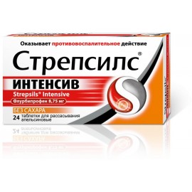 Стрепсилс Интенсив таб д/рассас (апельсиновые) 8,75мг N24 бл ПК
