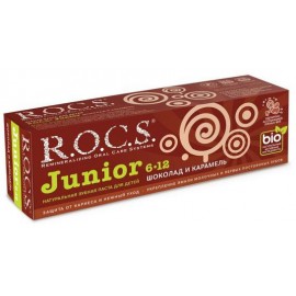 Зубная паста ROCS Junior Шоколад и Карамель от 6-12 лет 74г 60мл