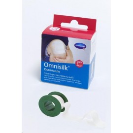 Лейкопластырь фиксирующий Hartmann Omnisilk шёлк осн цв бел 2,5см х 5м уп еврохолдер