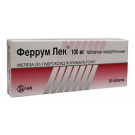 ФЕРРУМ ЛЕК ТАБ ЖЕВ 100МГ N30 БЛ ПК <10*3>